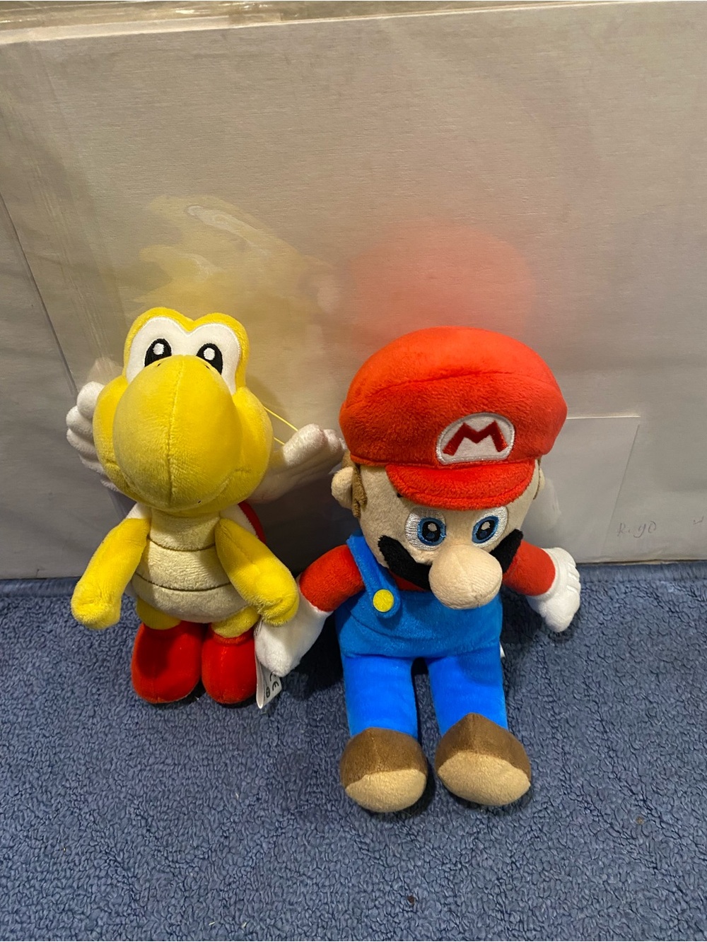 Mario Plush Toy with Yellow Koopa Troopa Plush - Red, Blue & Yellow
